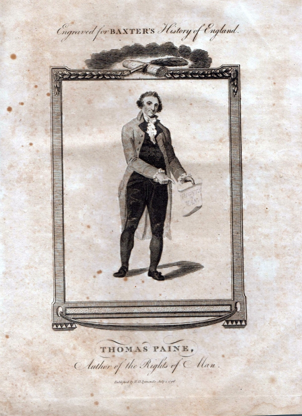 존 박스터의 공정한 영국사에 실린 인권의 저자 토마스 페인 소개 그림(1796) ⓒDas48/wikipedia|CC BY-SA 4.0