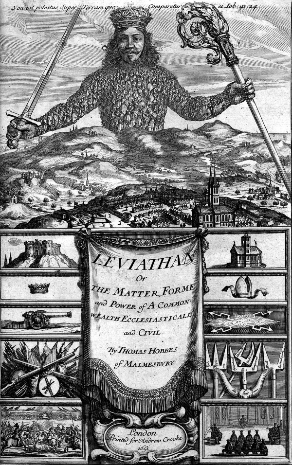 1651년 출간된 '리바이어던' 표지 그림. 프랑스 판화가 아브라함 보세의 작품이다. 사진=위키피디아