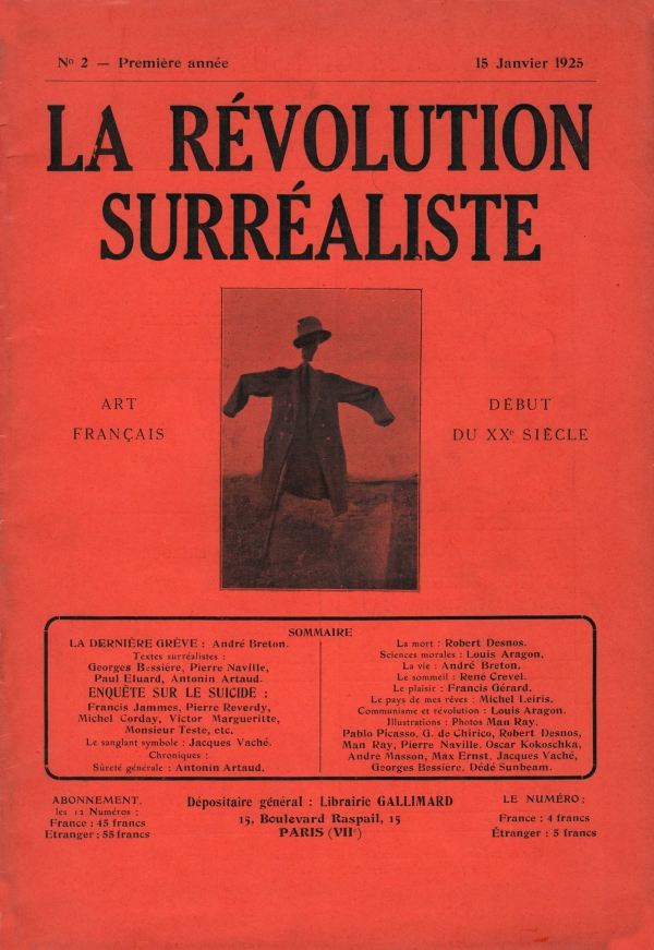 '초현실주의 혁명(La Revolution Surrealiste)'. 1924년부터 1929년 사이 12번에 걸쳐 프랑스 파리의 초현실주의자들이 발행한 간행물.