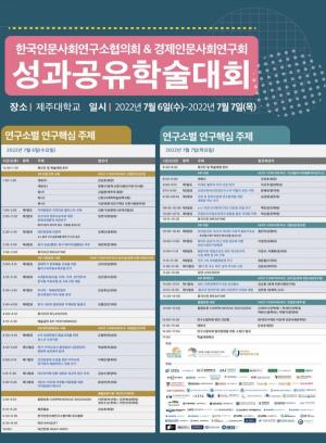 한국인문사회연구소협의회·경제인문사회연구회 2022년 제주도 성과공유학술대회 개최